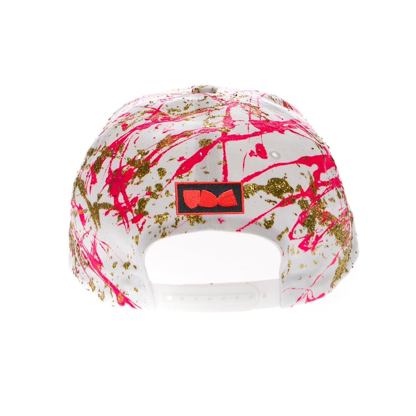 Blingtastic WHITE 5 Panel Cotton Flat Bill Snapback