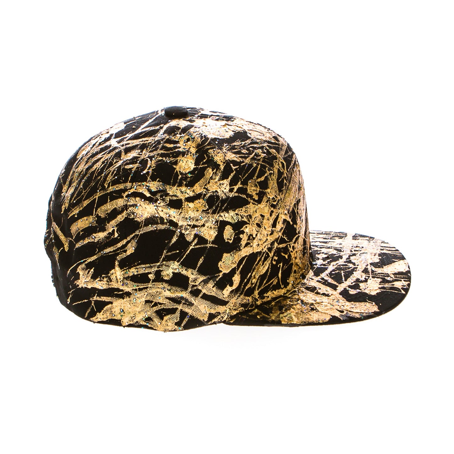 Passion Gold 5 Panel Cotton Flat Bill Snapback