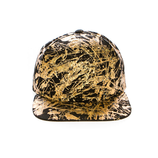 Passion Gold 5 Panel Cotton Flat Bill Snapback