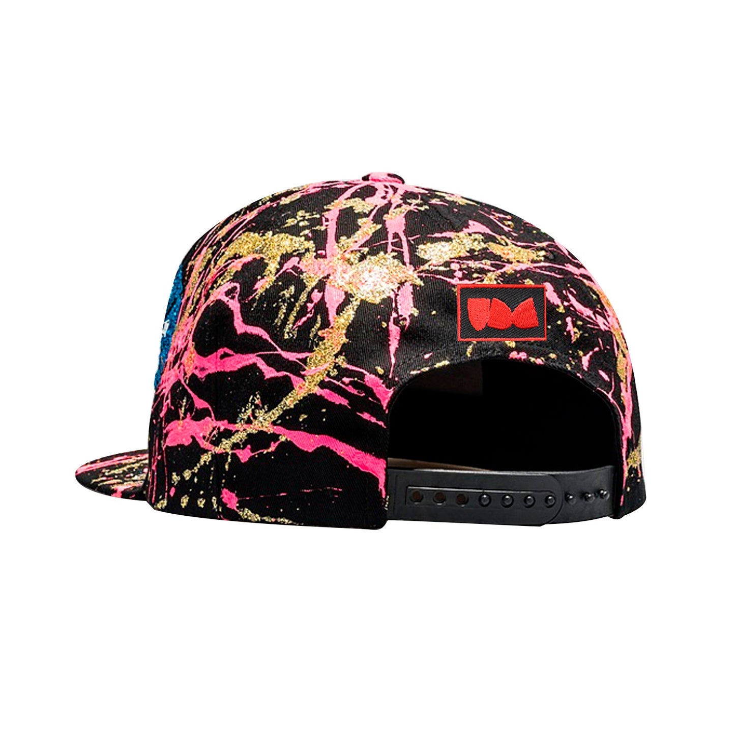 Blingtastic BLACK 5 Panel Cotton Flat Bill Snapback