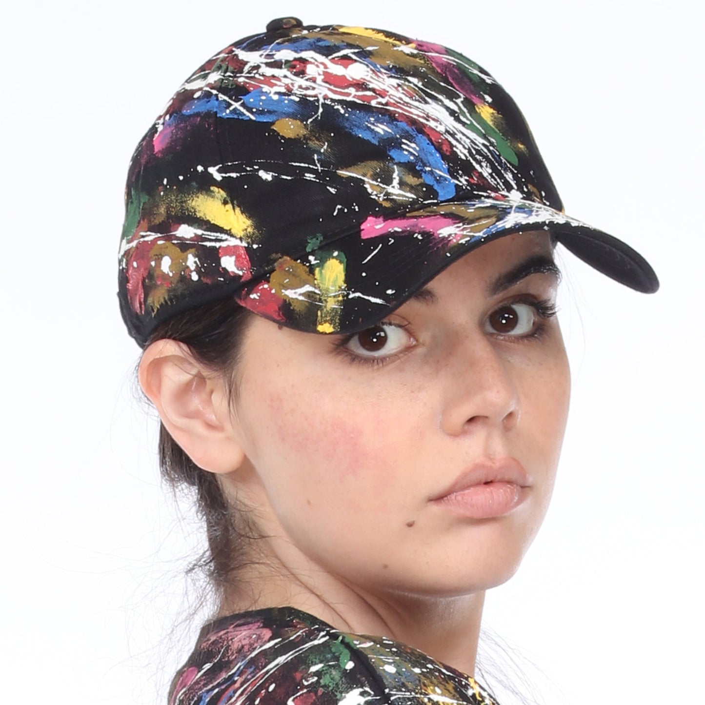 RAINBOW FLAME Dad Cap Black