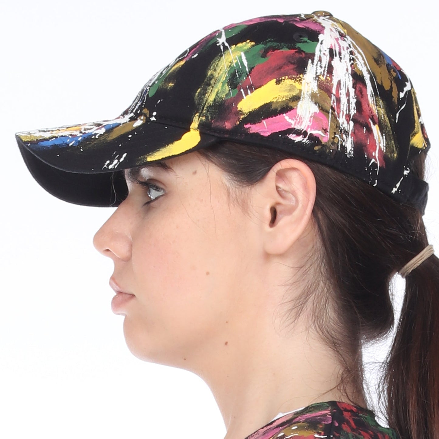 RAINBOW FLAME Dad Cap Black