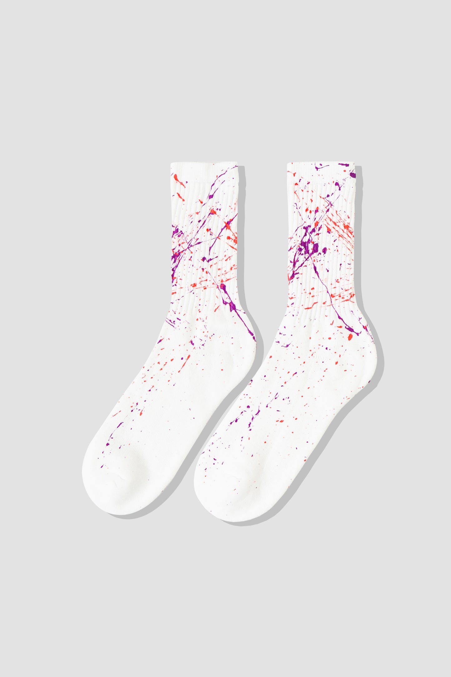 Hand Painted Socks White - Multi